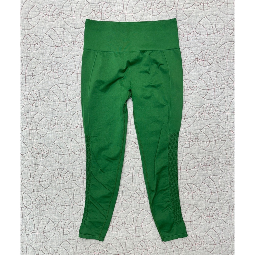 Fabletics Leggings Green High Waisted Seamless Mesh / Women's Medium